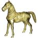 Decorated Horse - Brass Statue