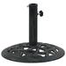 Dcenta Umbrella Base Cast Iron Round Garden Parasol Holder Heavy Duty Metal Pole Holder 15.7 Inch Floaral Pattern Sun Beach Umbrella Stand with Adapter for Lawn Patio Outdoor Furniture
