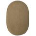 Colonial Mills 5 Peanut Brown Solid Round Handcrafted Outdoor Reversible Area Throw Rug
