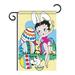 Two Group G186039 Betty Boop Easter Spring Easter Applique Decorative Vertical Garden Flag 13 x 18.5 Multi-Color