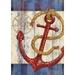 Toland Home Garden Rustic Anchor And Compass-Key West Key West Flag Double Sided 28x40 Inch