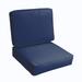 Sorra Home Dark Blue Indoor/Outdoor Deep Seating Cushion Corded