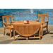 Grade-A Teak Dining Set: 2 Seater 3 Pc: 48 Round Butterfly Table And 2 Osborne Arm Chairs Outdoor Patio WholesaleTeak #WMDSWVm