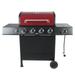 RevoAce 4-Burner Propane Gas Grill with Side Burner Red Sedona GBC1748WRS