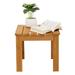 Winado Patio 18 Wooden Square Side Table Wooden Cooffee Table for Indoor and Outdoor Wood Patio Furniture