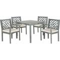 Safavieh Bradbury 5-Piece Dining Set Ash Grey