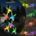 Foeses Solar String Lights Color Changing Solar Hummingbird Wind Chimes LED Decorative Mobile Waterproof Outdoor String Lights for Patio Balcony Bedroom Party Yard Window Garden