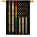 Rainbow Thin Line House Flag Pride Support 28 X40 Double-Sided Decorative Vertical Flags Decoration Small Banner Garden Yard Gift