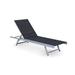 Atlin Designs Reclining Patio Chaise Lounge in Silver and Black