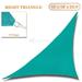 Sunshades Depot 15 x 18 x 23.4 Sun Shade Sail Right Triangle Permeable Canopy Turquoise Green Custom Size Available Commercial Standard