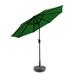 WestinTrends Paolo 9 Ft Patio Umbrella with Base Included Market Table Umbrella with 20 Inch Fillable Black Round Base Dark Green