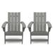Noble House Encino Outdoor Contemporary Adirondack Chair (Set of 2) Gray