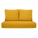 RSH DÃ©cor Indoor Outdoor Deep Seating Loveseat Cushion Set 1- 46â€� x 26â€� x 5â€� Seat and 2- 25â€� x 21â€� Backs Yellow