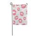 LADDKE Red Makeup Pink Lips World Kiss Day Valentine s Valentine February Paint Full 14 Garden Flag Decorative Flag House Banner 28x40 inch