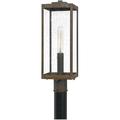 Westover 1 Light Outdoor Post Mount in Industrial Bronze