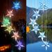 Solar Wind Chimes Outdoor Stars Solar Wind Chime 28.7 In Color-Changing Led Wind Chime Solar Hanging Mobile Halloween Christmas Yard Patio Garden Porch Decor