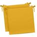 RSH DÃ©cor Indoor Outdoor Set of 2 Foam Dining Chair Seat Cushions 17 x 17 x 2 Yellow