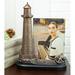 Nautical Marine Lighthouse And Ship Anchor Statue With 5 X7 Glass Photo Frame
