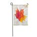 LADDKE Colorful Fall Watercolor Red Maple Leaf Orange Autumn Water Paint Color Drawn Garden Flag Decorative Flag House Banner 12x18 inch