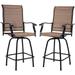 Evelyn Outfitter Swivel Bar Package of 2 â€” Metal Height Patio Bar Chairs for Bistro Garden Patio