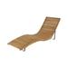 DecMode Teak Wood Indoor Outdoor Chaise Lounge Brown