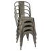 Lacoo Outdoor Dining Chair - Metal - Set of 4 - Stacking - Gun