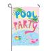 PKQWTM Cute Cartoon Pool Float Flamingo Pool Party Yard Decor Home Garden Flag Size 28x40 Inches