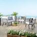 Modway Riverside 4 Piece Outdoor Patio Aluminum Set in Gray White