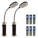 2 Pcs Barbecue Grill Light Magnetic Base Super-Bright LED BBQ Lights - 360 Degree Flexible Gooseneck Weather Resistant Batteries Included