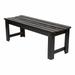 Shine Company 4 Ft. Backless Wooden Garden Bench Black