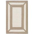 Colonial Mills 10 x 13 Tan and White Geometric Rectangular Hand Crafted Outdoor Area Throw Rug