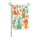 ECZJNT cute woodland tribal animals in cartoon style Garden Flag Outdoor Flag Home Party Garden Decor 12x18 Inch