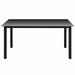 Suzicca Patio Table Black 59.1 x35.4 x29.1 Aluminum and Glass
