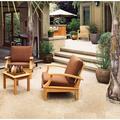 WholesaleTeak Outdoor Patio Grade-A Teak Wood 3 Piece Teak Sofa Chair Set -2 Lounge Chairs and 1 Side Table -Furniture only --Somer Collection #WMSSSA2