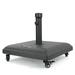 19.5 Black Contemporary Square Outdoor Patio Umbrella Base