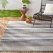 Nicole Miller New York Patio Sofia Estelle Contemporary Abstract Striped Indoor/Outdoor Area Rug Grey/Blue 7 9 x10 2