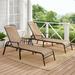 Mainstays Sand Dune Reclining Steel Outdoor Chaise Lounge - Set of 2 Tan