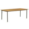 vidaXL Patio Table 78.7 x39.4 x28.3 Solid Acacia Wood and Steel