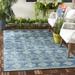 SAFAVIEH Courtyard Allycia Southwestern Indoor/Outdoor Area Rug 8 x 10 Navy/Aqua