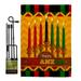 Happy Kwanzaa Holiday Garden Flag Set Winter 13 X18.5 Double-Sided Decorative Vertical Flags House Decoration Small Banner Yard Gift