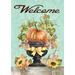 Toland Home Garden Trophy Pumpkin Welcome Fall Flag Double Sided 12x18 Inch