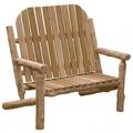 Rustic and Natural Cedar Two - Person Adirondack Chair