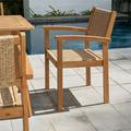 Chesapeake Wicker mixed Wood Dining Stacking Chair - Set of 2