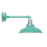 Cocoweb 10 Peony LED Barn Light with Metropolitan Arm in Jade - 9 X 10 X 22