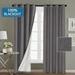 100% Blackout Waterproof Indoor/ Outdoor Curtains Home Decorations Linen Thermal Insulated Solid Grommet Top Blackout Living Room Curtains /Drapes For Bedroom/ Patio (1 Pair 52 X 108- Inch Grey)