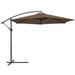 Vineego 10 FT Offset Cantilever Umbrellas with Tilt Adjutable Hanging Outdoor Market Patio Umbrella Brown
