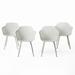 GDF Studio Barbados Outdoor Modern Dining Chair Set of 4 White