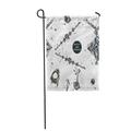 KDAGR Gray Jewelry Watercolor Silver Necklace Abstract Garden Flag Decorative Flag House Banner 12x18 inch