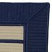 4 x 7 Navy Blue and Beige All Purpose Handcrafted Reversible Rectangular Outdoor Area Throw Rug