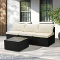 Ainfox 4 Pcs Outdoor Patio Furniture Sofa Set on Sale Beige